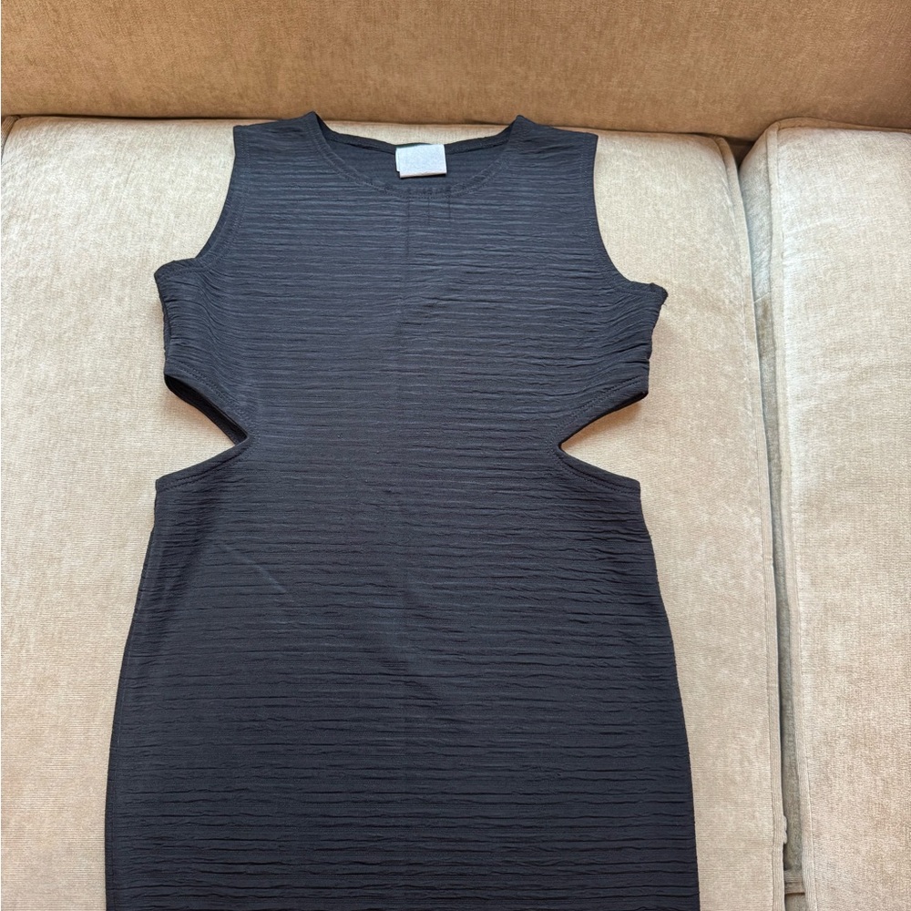 Elegant Black Cut Out Kids Dress